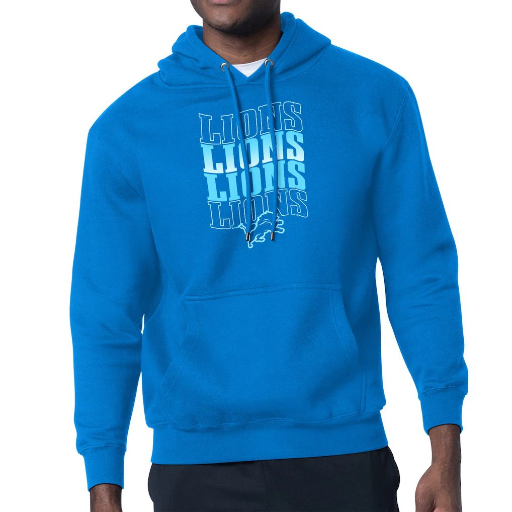 Men 2026 NFL Detroit Lions blue Hoodie hooded style 02
